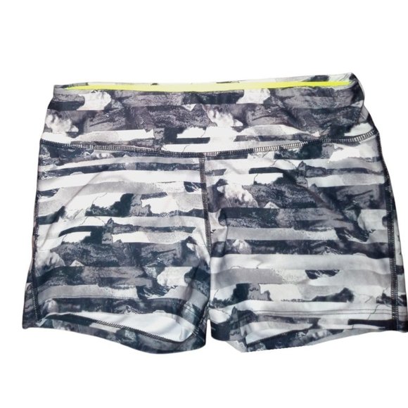 Avia Pants - women's Running Shorts Avia small grey stripe yellow